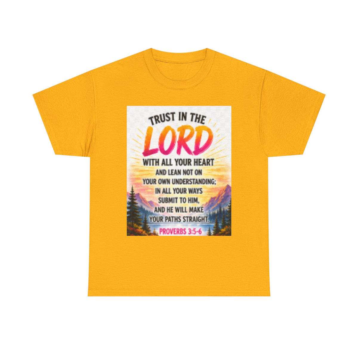 Trust in the Lord T-Shirt — Proverbs 3:5-6 Christian Faith Tee