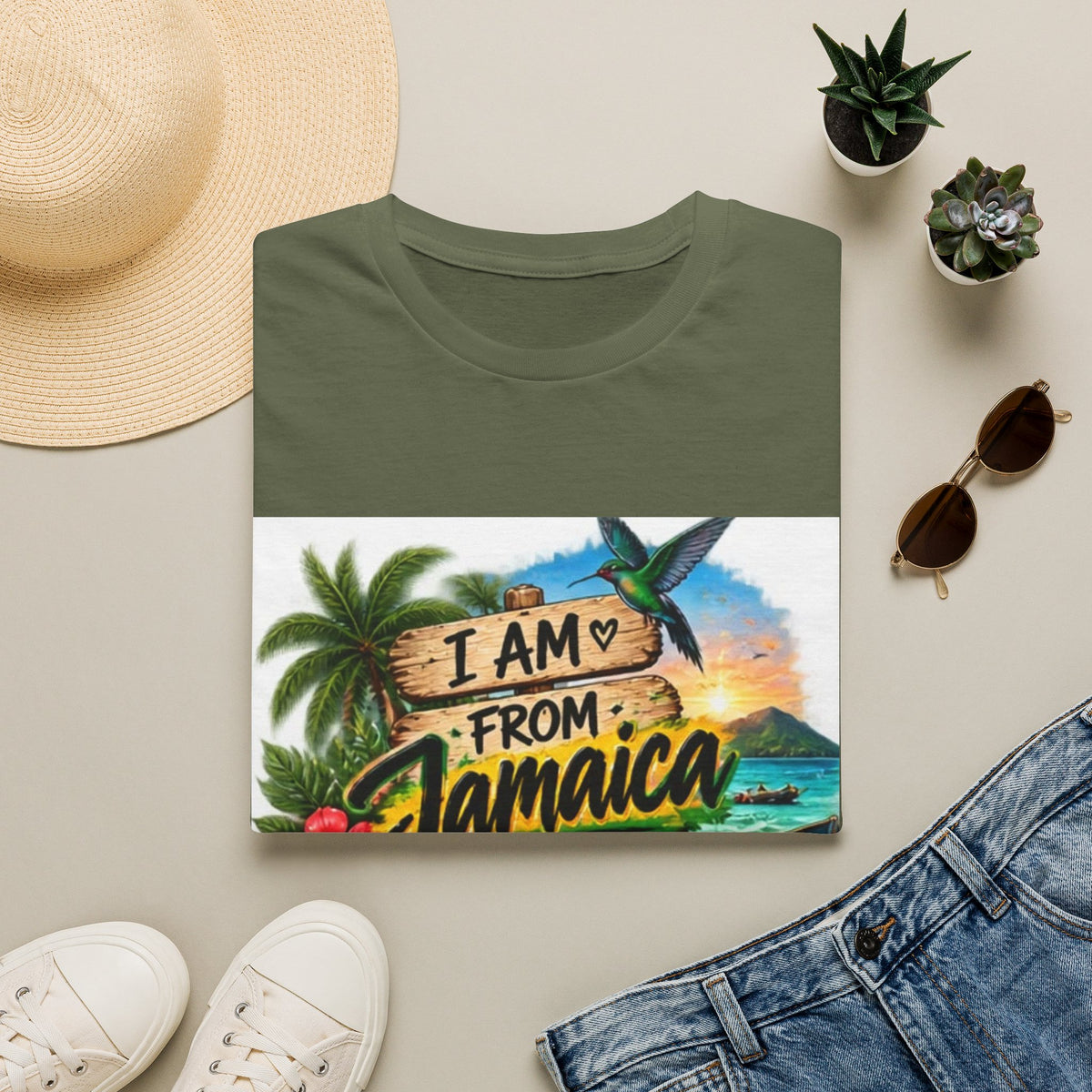 Jamaica Pride T-Shirt — "I Am From Jamaica" Tropical Vacation Tee