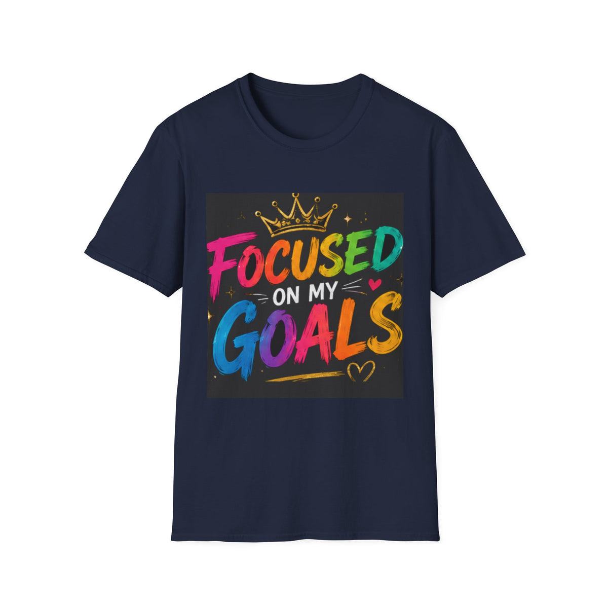 Focused On My Goals T-Shirt — Colorful Motivational Graphic Tee