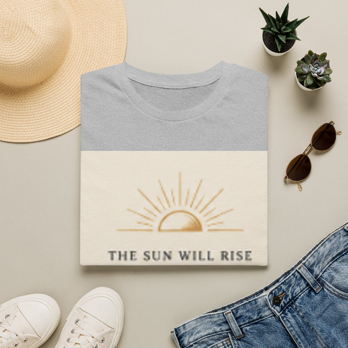 T-Shirt — "The Sun Will Rise" Inspirational Graphic Tee