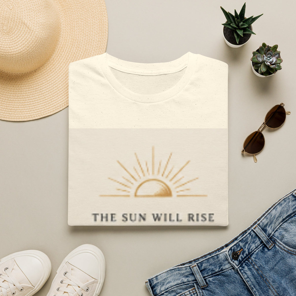 T-Shirt — "The Sun Will Rise" Inspirational Graphic Tee