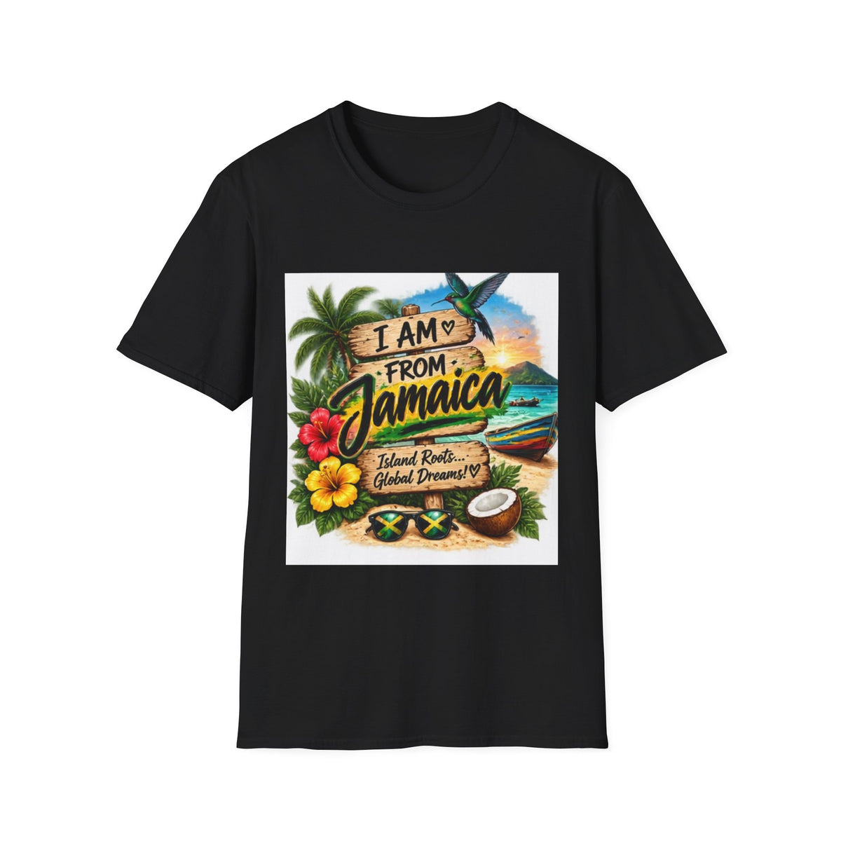 Jamaica Pride T-Shirt — "I Am From Jamaica" Tropical Vacation Tee