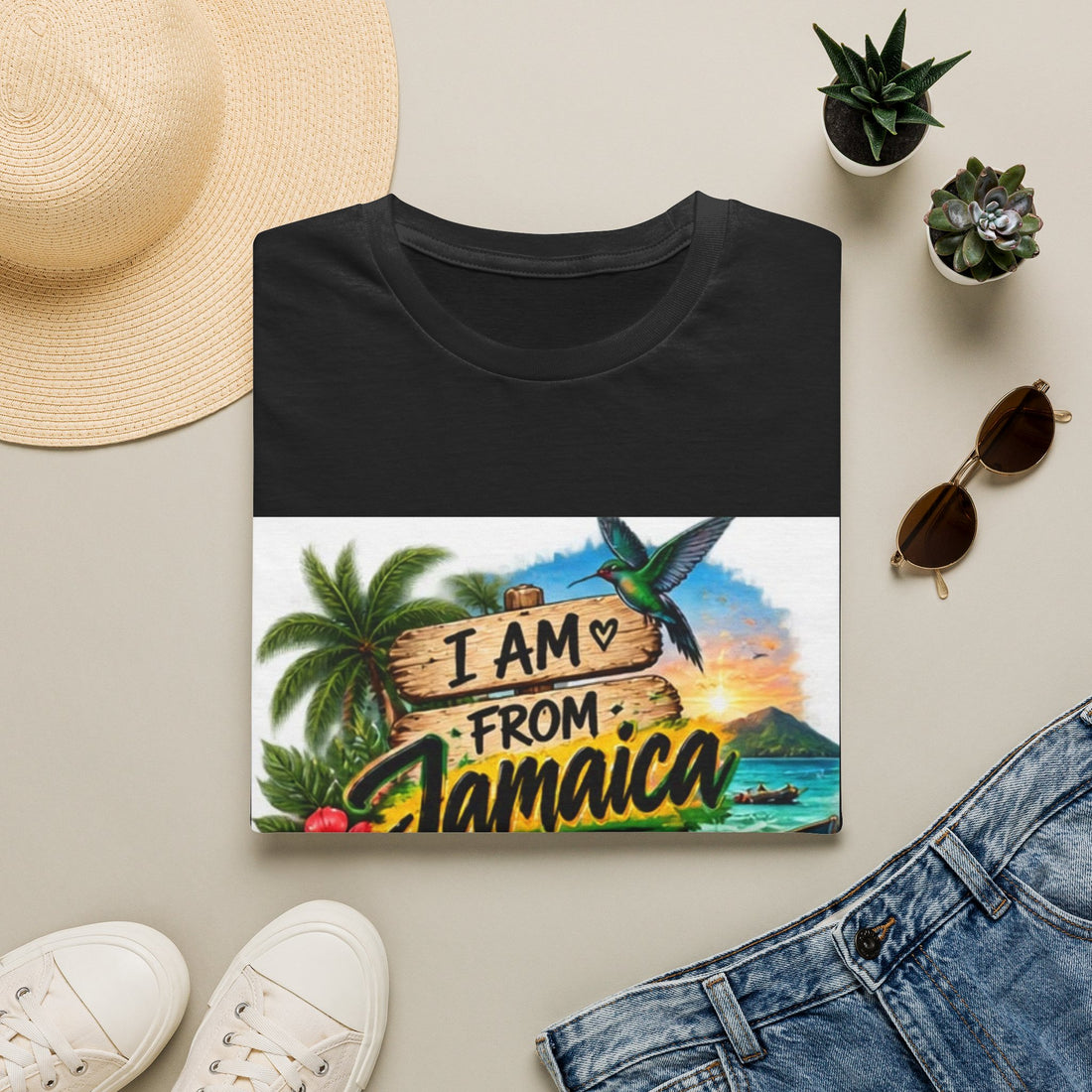 Jamaica Pride T-Shirt — "I Am From Jamaica" Tropical Vacation Tee
