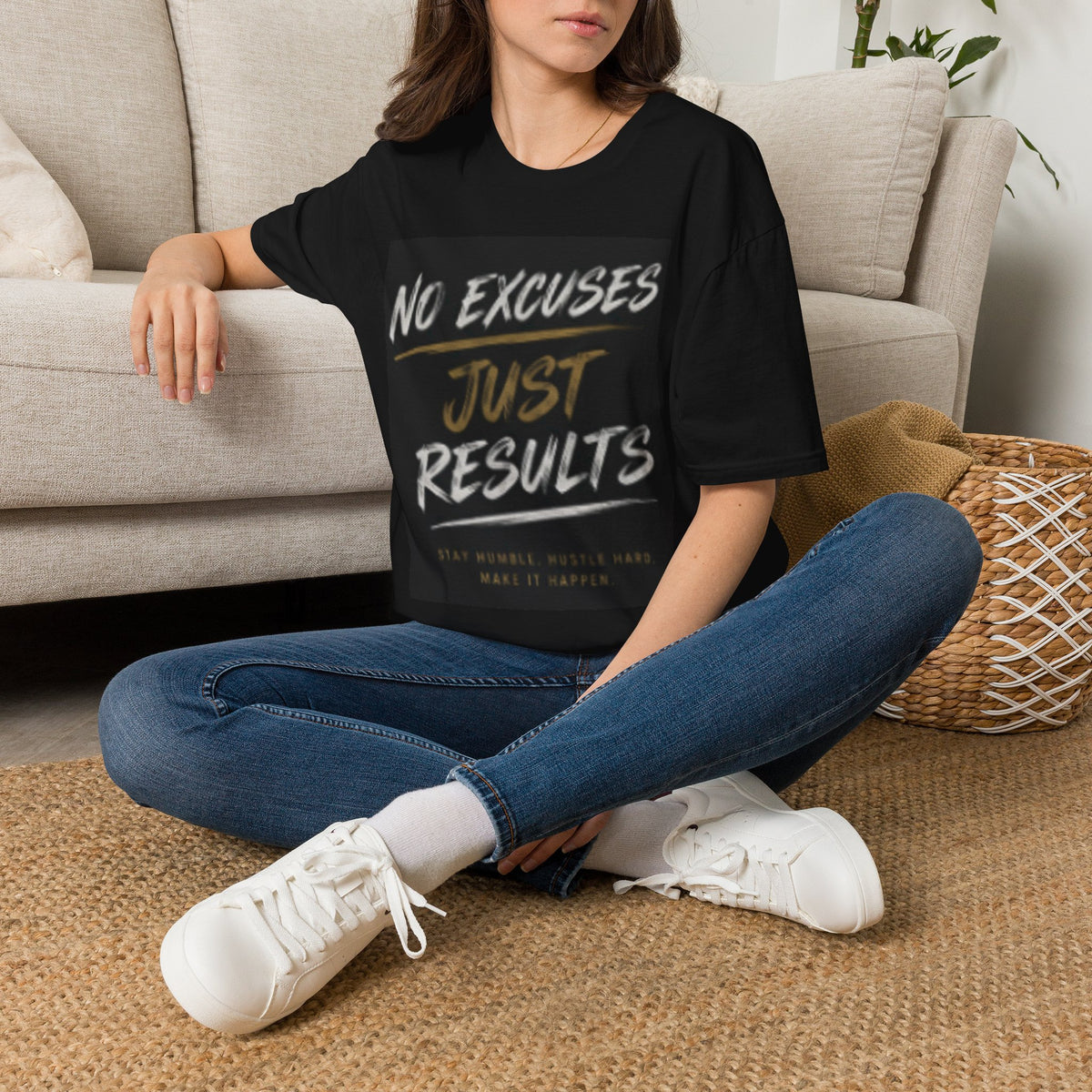 No Excuses, Just Results T-Shirt — Motivational Fitness Tee