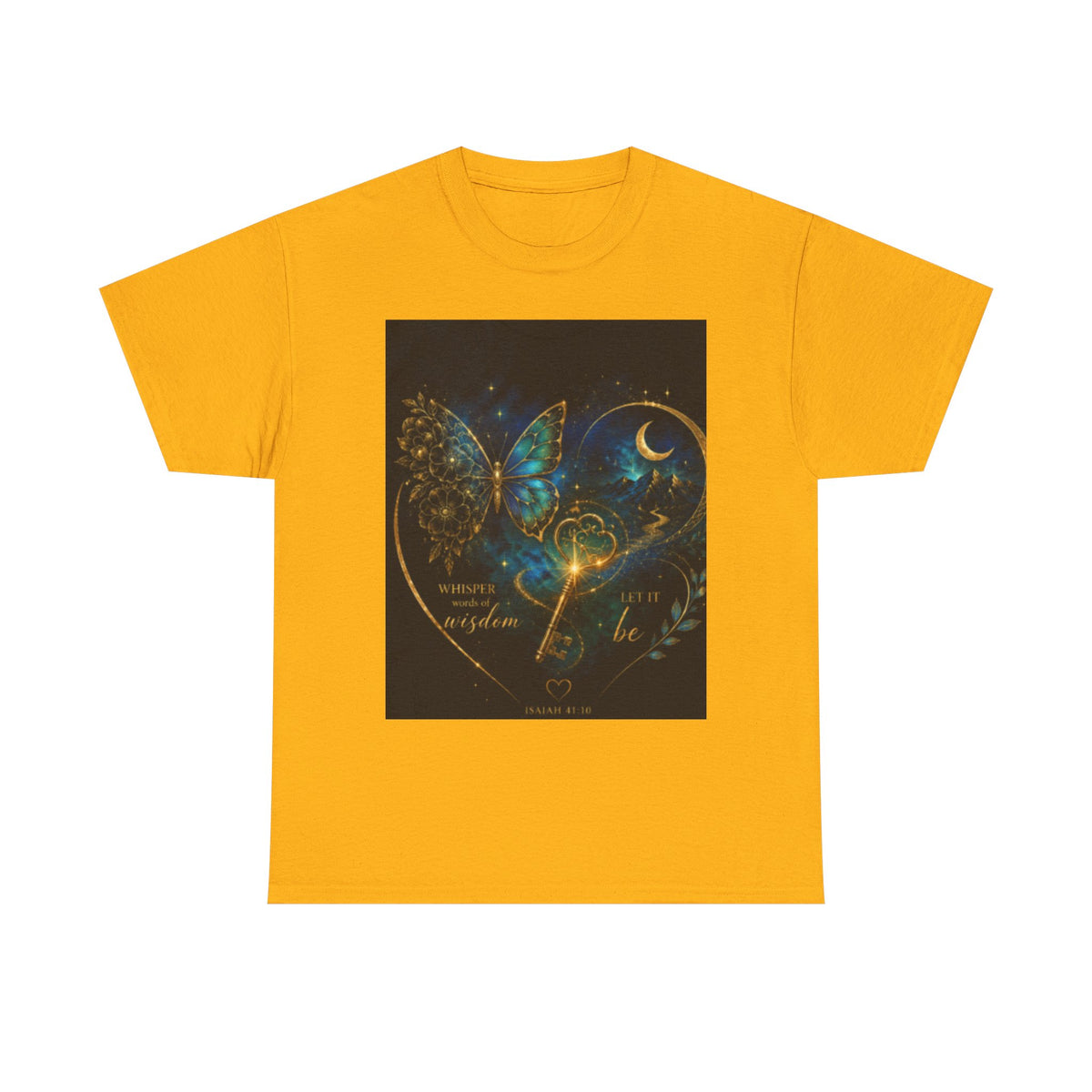 Butterfly Heart Tee — Inspirational Scripture Isaiah 41:10 Christian T-Shirt
