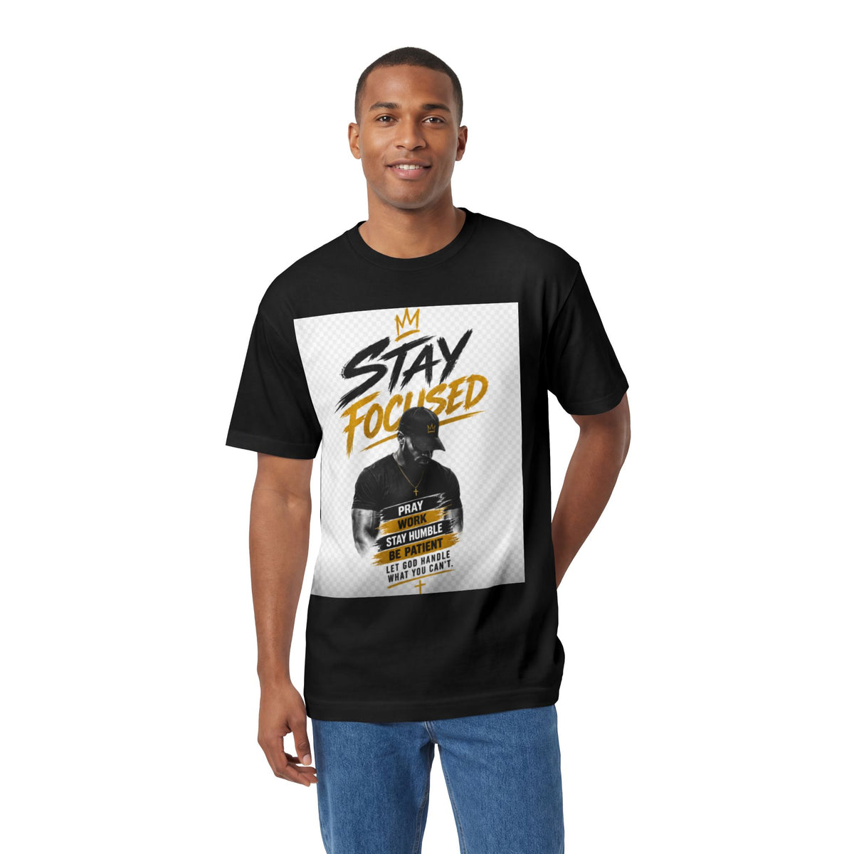 Stay Focused Tee — Motivational Graphic T-Shirt with &