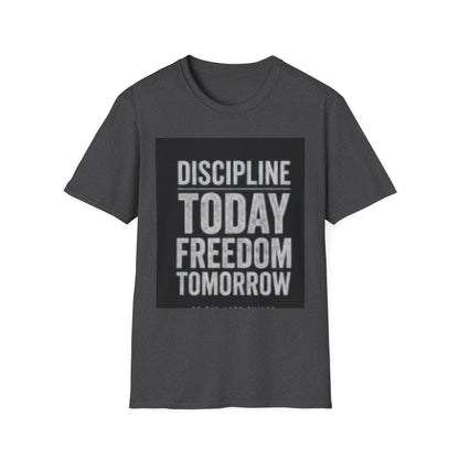 Discipline Today Freedom Tomorrow T-Shirt — Motivational Fitness Tee