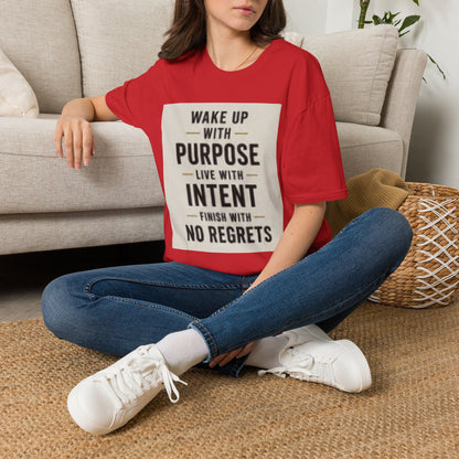Motivational T-Shirt — "Wake Up With Purpose, Live With Intent"