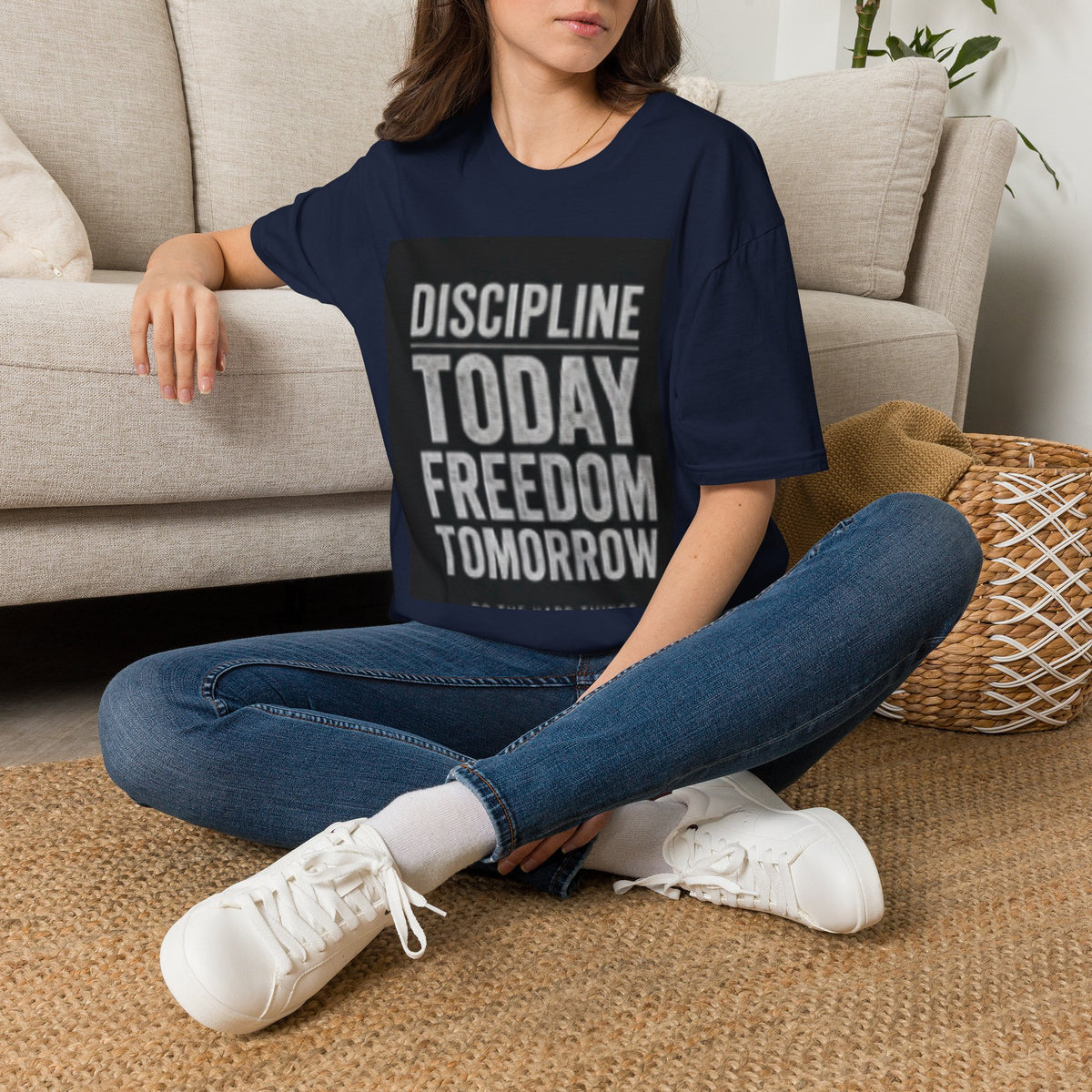 Discipline Today Freedom Tomorrow T-Shirt — Motivational Fitness Tee