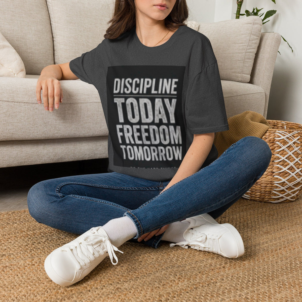 Discipline Today Freedom Tomorrow T-Shirt — Motivational Fitness Tee