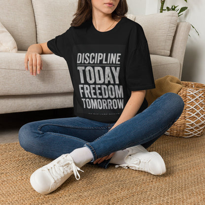 Discipline Today Freedom Tomorrow T-Shirt — Motivational Fitness Tee