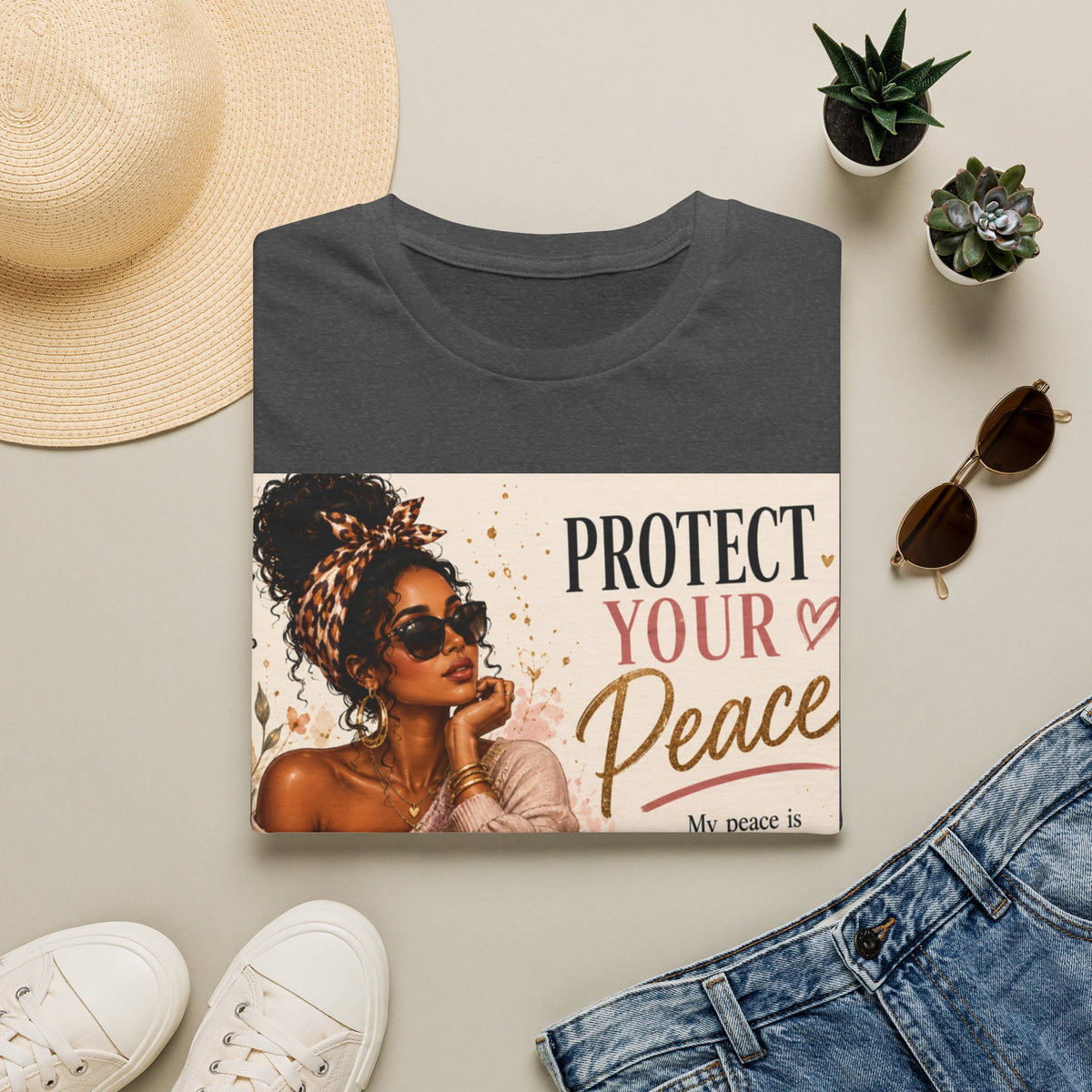Protect Your Peace T-Shirt — Afro Chic Inspirational Tee