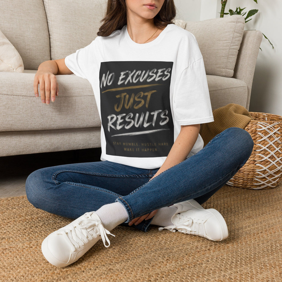 No Excuses, Just Results T-Shirt — Motivational Fitness Tee