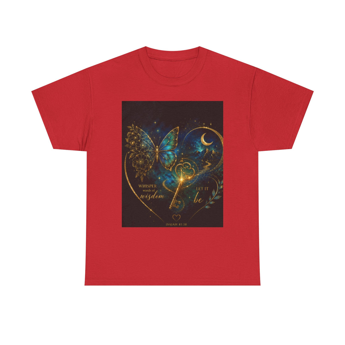 Butterfly Heart Tee — Inspirational Scripture Isaiah 41:10 Christian T-Shirt