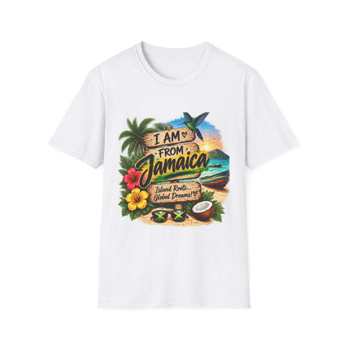 Jamaica Pride T-Shirt — "I Am From Jamaica" Tropical Vacation Tee
