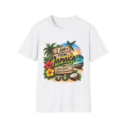 Jamaica Pride T-Shirt — "I Am From Jamaica" Tropical Vacation Tee