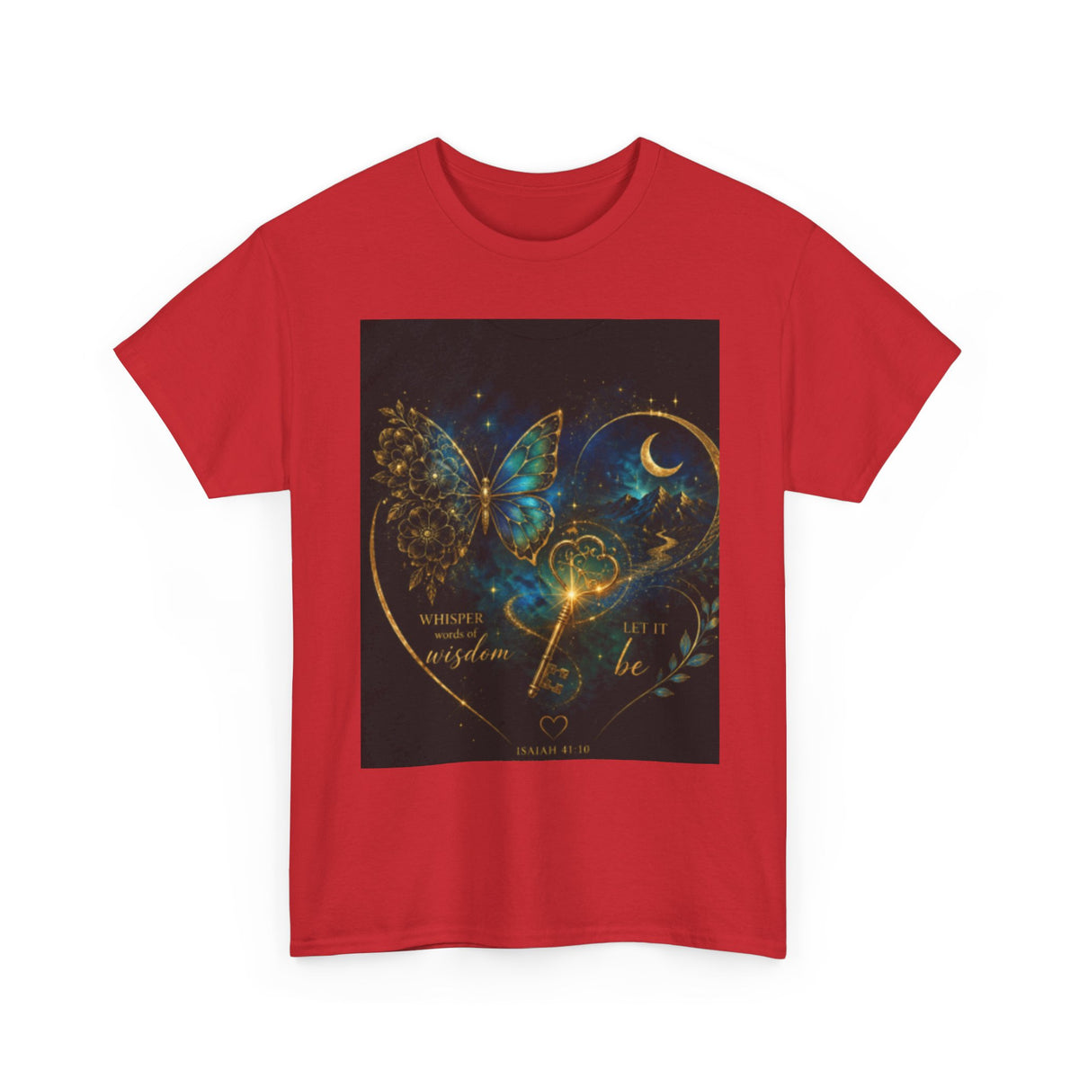 Butterfly Heart Tee — Inspirational Scripture Isaiah 41:10 Christian T-Shirt