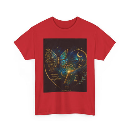 Butterfly Heart Tee — Inspirational Scripture Isaiah 41:10 Christian T-Shirt