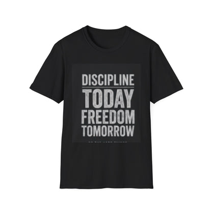 Discipline Today Freedom Tomorrow T-Shirt — Motivational Fitness Tee