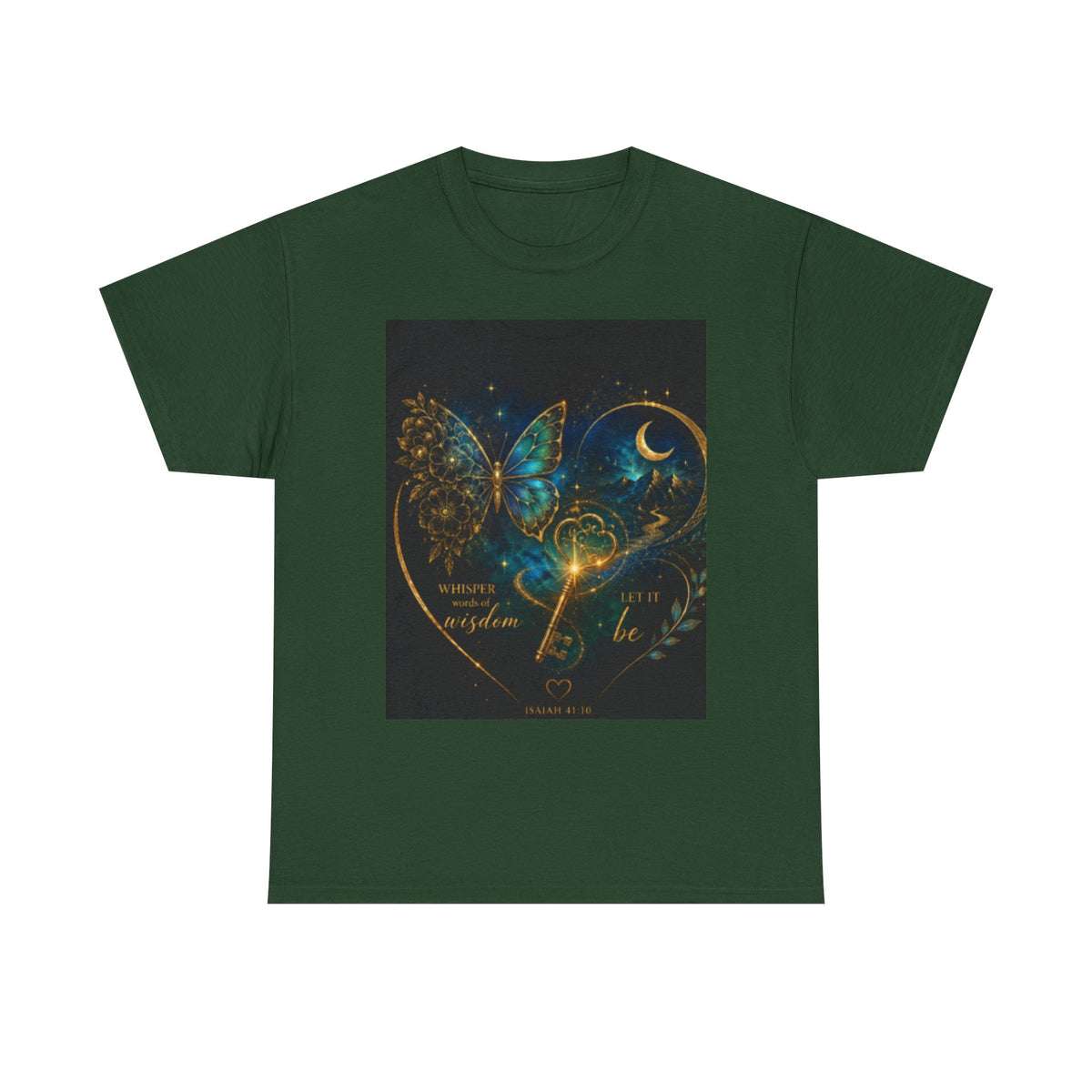 Butterfly Heart Tee — Inspirational Scripture Isaiah 41:10 Christian T-Shirt