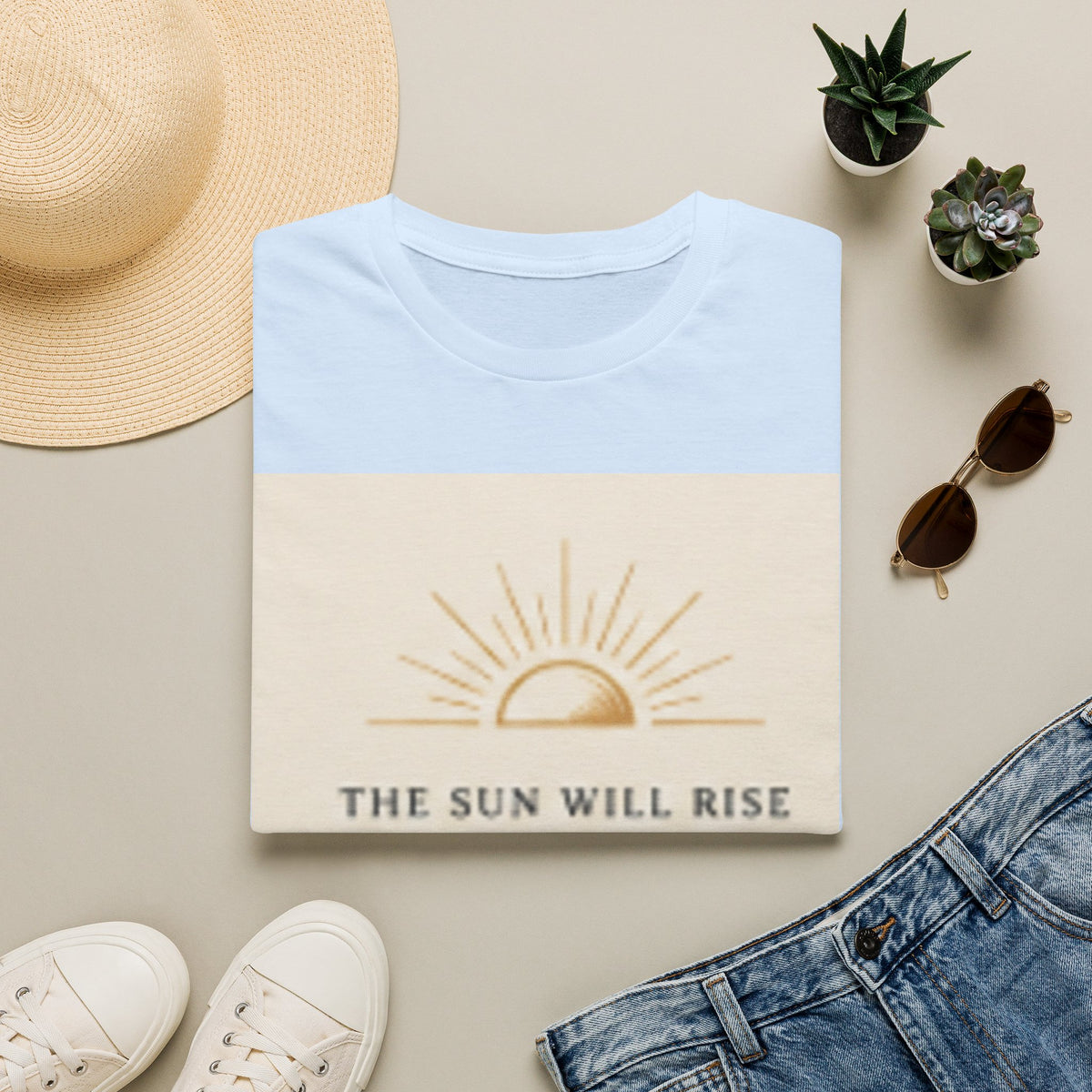 T-Shirt — "The Sun Will Rise" Inspirational Graphic Tee