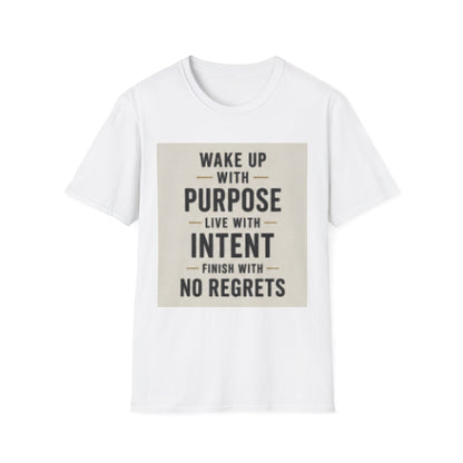Motivational T-Shirt — "Wake Up With Purpose, Live With Intent"