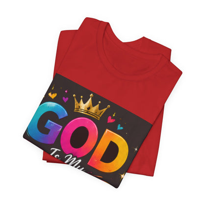 God Is My Strength And My Shield T-Shirt — Colorful Christian Faith Tee