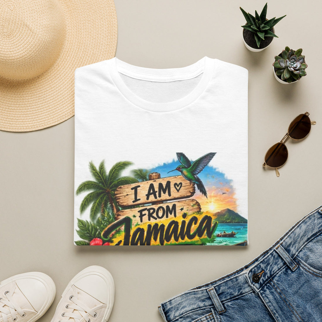 Jamaica Pride T-Shirt — "I Am From Jamaica" Tropical Vacation Tee