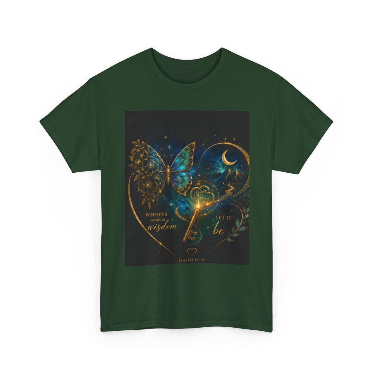 Butterfly Heart Tee — Inspirational Scripture Isaiah 41:10 Christian T-Shirt