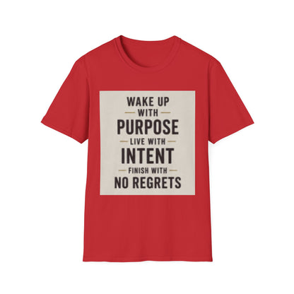 Motivational T-Shirt — "Wake Up With Purpose, Live With Intent"