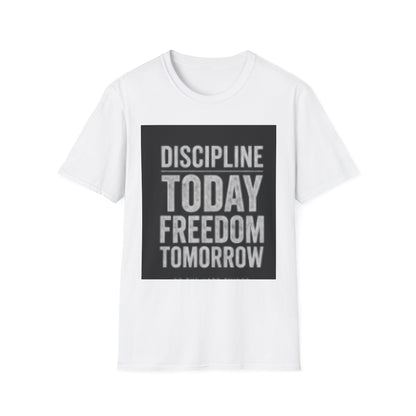 Discipline Today Freedom Tomorrow T-Shirt — Motivational Fitness Tee
