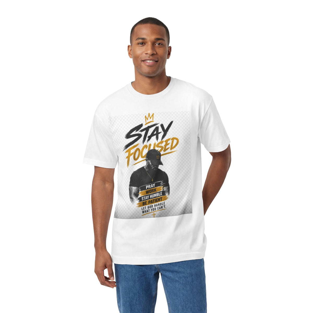 Stay Focused Tee — Motivational Graphic T-Shirt with &