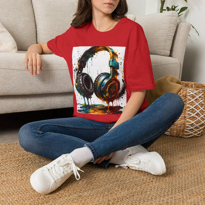 Headphones Graphic T-Shirt — Colorful Drip DJ Art Tee