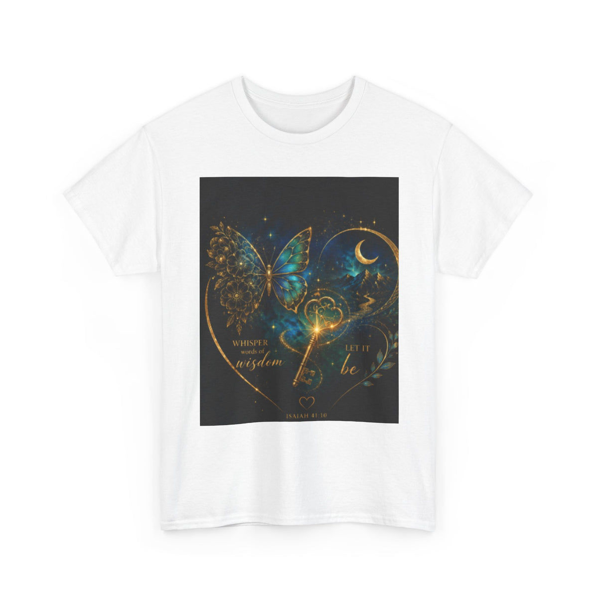 Butterfly Heart Tee — Inspirational Scripture Isaiah 41:10 Christian T-Shirt