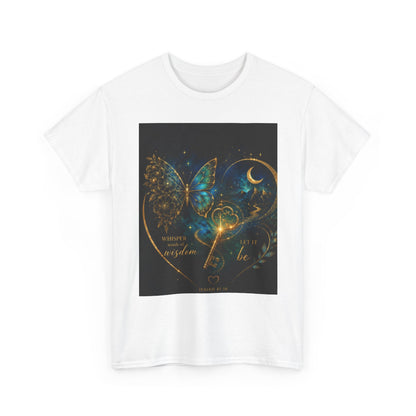 Butterfly Heart Tee — Inspirational Scripture Isaiah 41:10 Christian T-Shirt