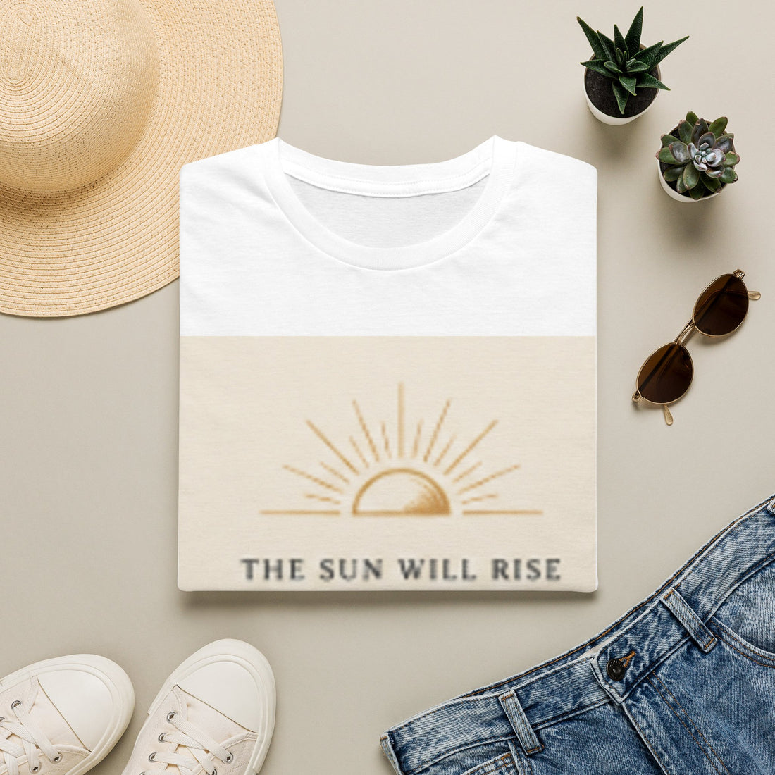 T-Shirt — "The Sun Will Rise" Inspirational Graphic Tee