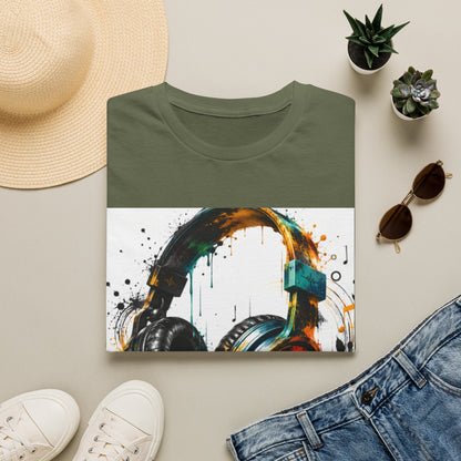 Headphones Graphic T-Shirt — Colorful Drip DJ Art Tee
