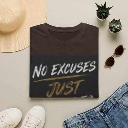 No Excuses, Just Results T-Shirt — Motivational Fitness Tee