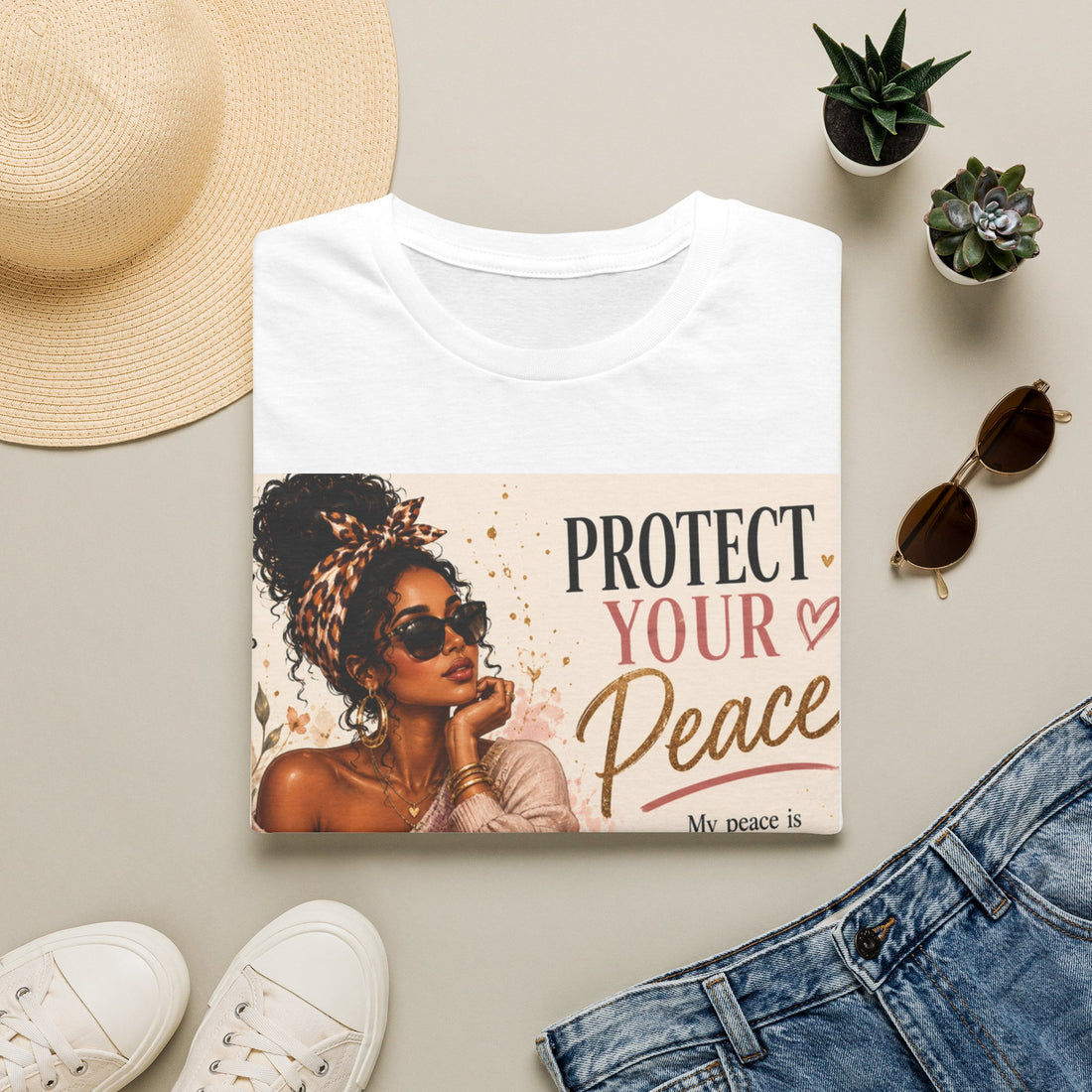 Protect Your Peace T-Shirt — Afro Chic Inspirational Tee