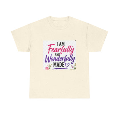 Faith T-Shirt — "I Am Fearfully and Wonderfully Made" Psalm 139:14 Floral Tee