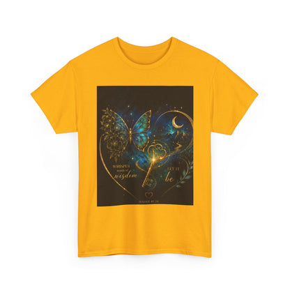Butterfly Heart Tee — Inspirational Scripture Isaiah 41:10 Christian T-Shirt