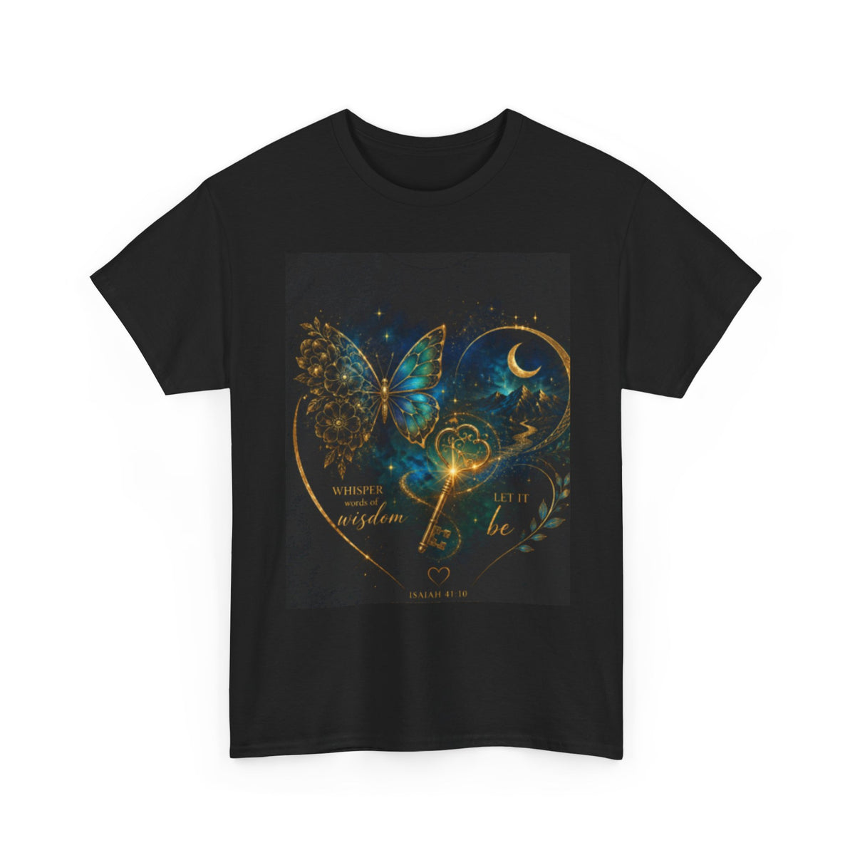 Butterfly Heart Tee — Inspirational Scripture Isaiah 41:10 Christian T-Shirt