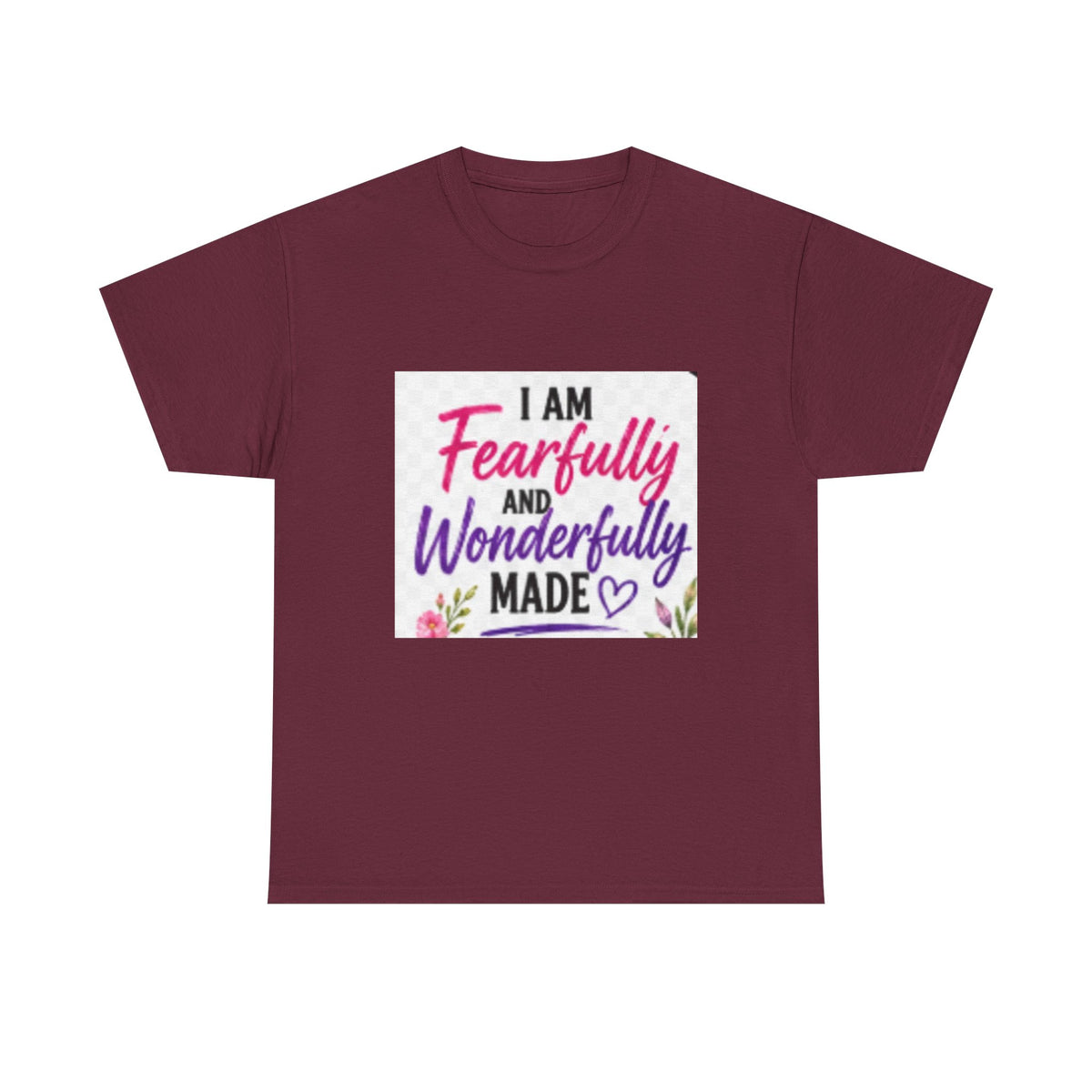 Faith T-Shirt — "I Am Fearfully and Wonderfully Made" Psalm 139:14 Floral Tee