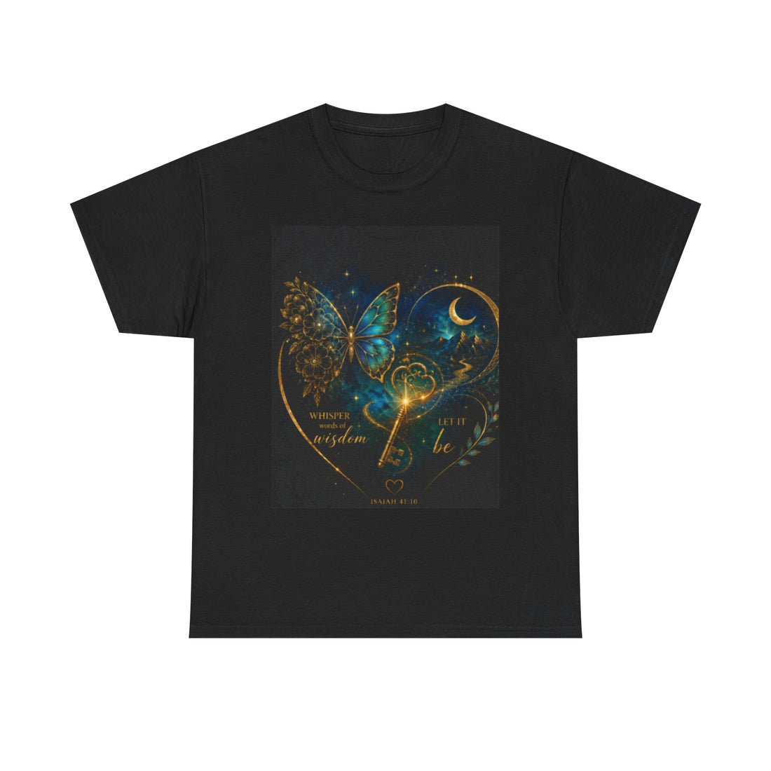 Butterfly Heart Tee — Inspirational Scripture Isaiah 41:10 Christian T-Shirt