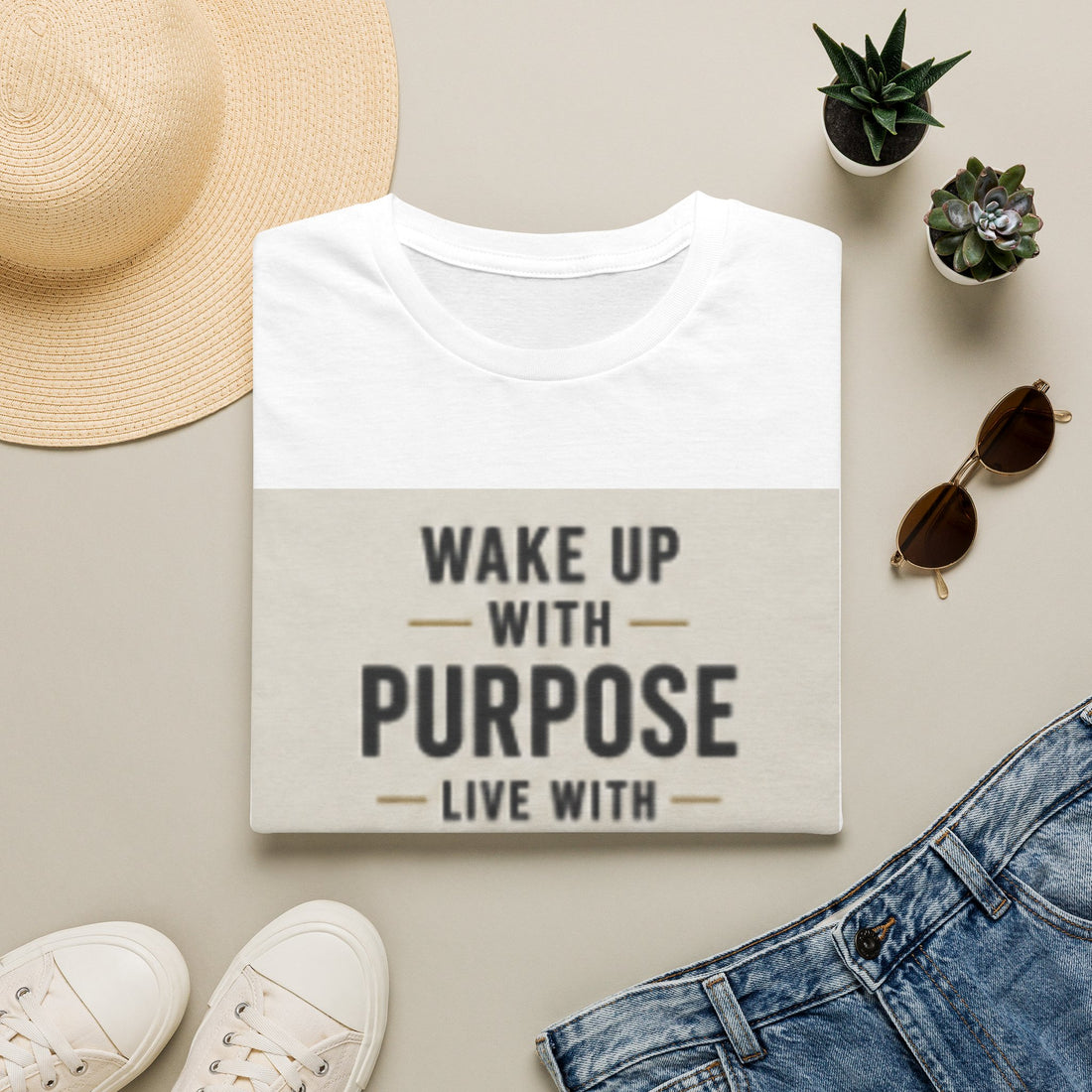 Motivational T-Shirt — "Wake Up With Purpose, Live With Intent"
