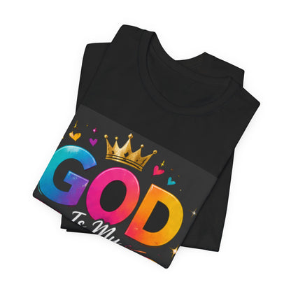 God Is My Strength And My Shield T-Shirt — Colorful Christian Faith Tee