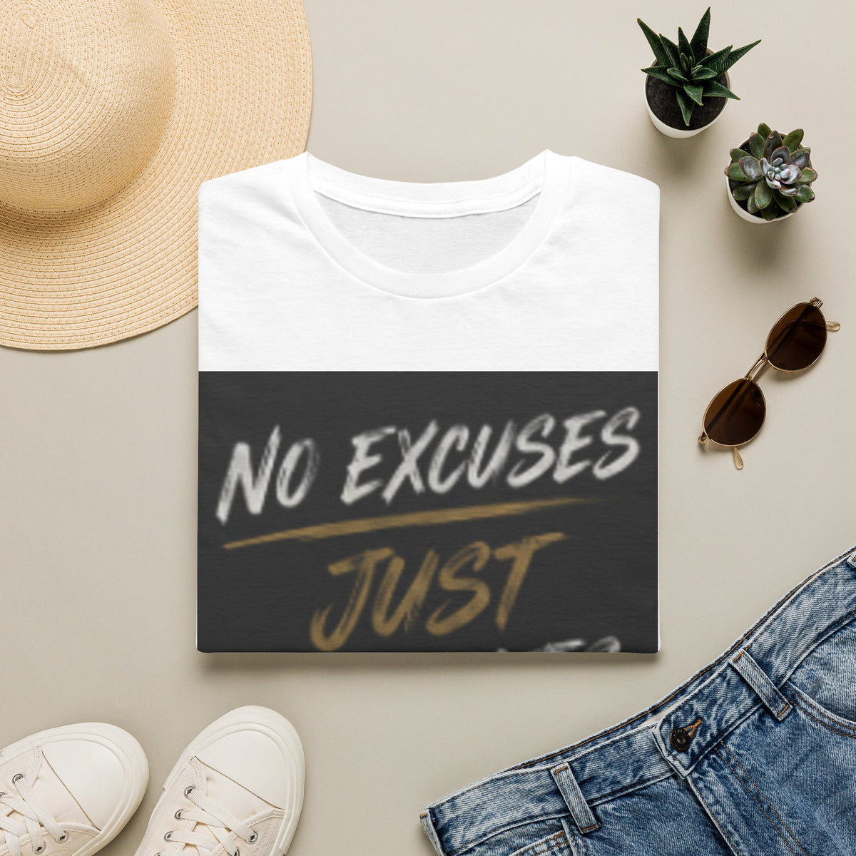 No Excuses, Just Results T-Shirt — Motivational Fitness Tee